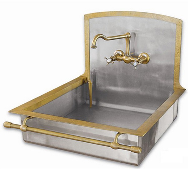 Brass sinks that bring about an old world charm