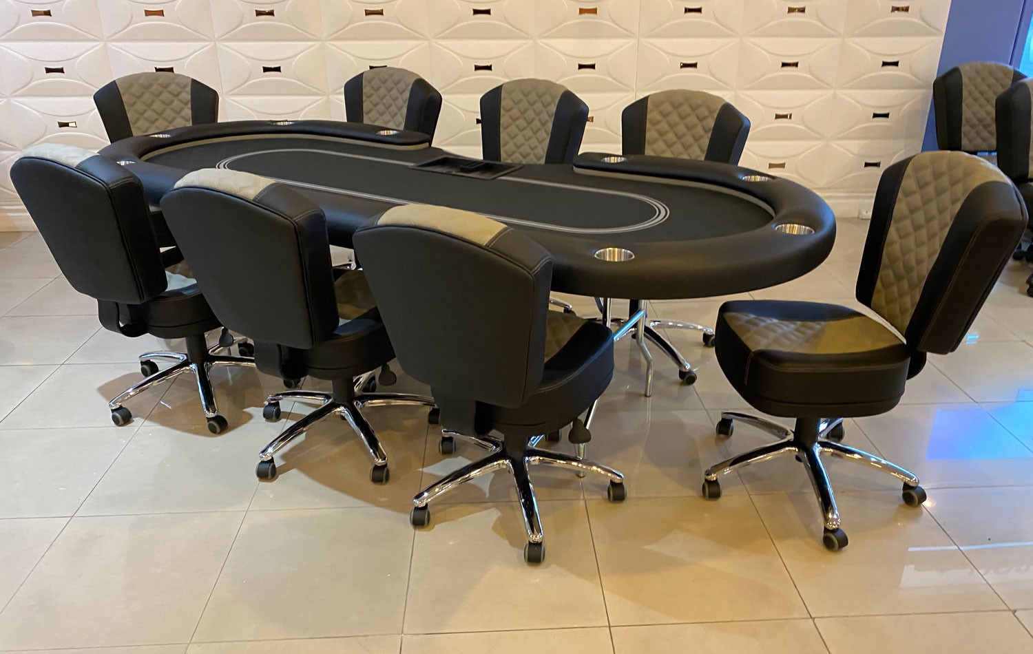 Casino texas holdem poker table with folding legs 1
