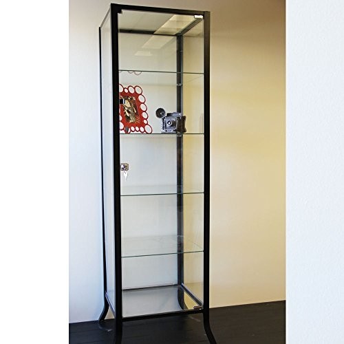 Curio cabinet display with glass door and lock for 1