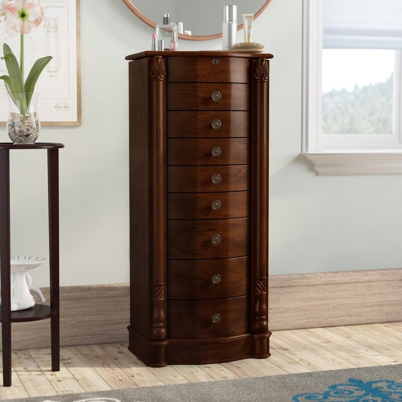 Darby home co zakhar free standing jewelry armoire with