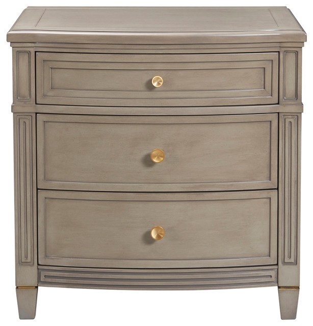 Dauphin gold accent nightstand table transitional