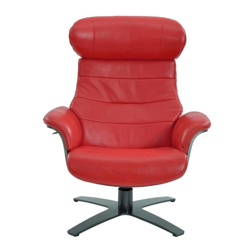 Enzo red leather swivel chair el dorado furniture