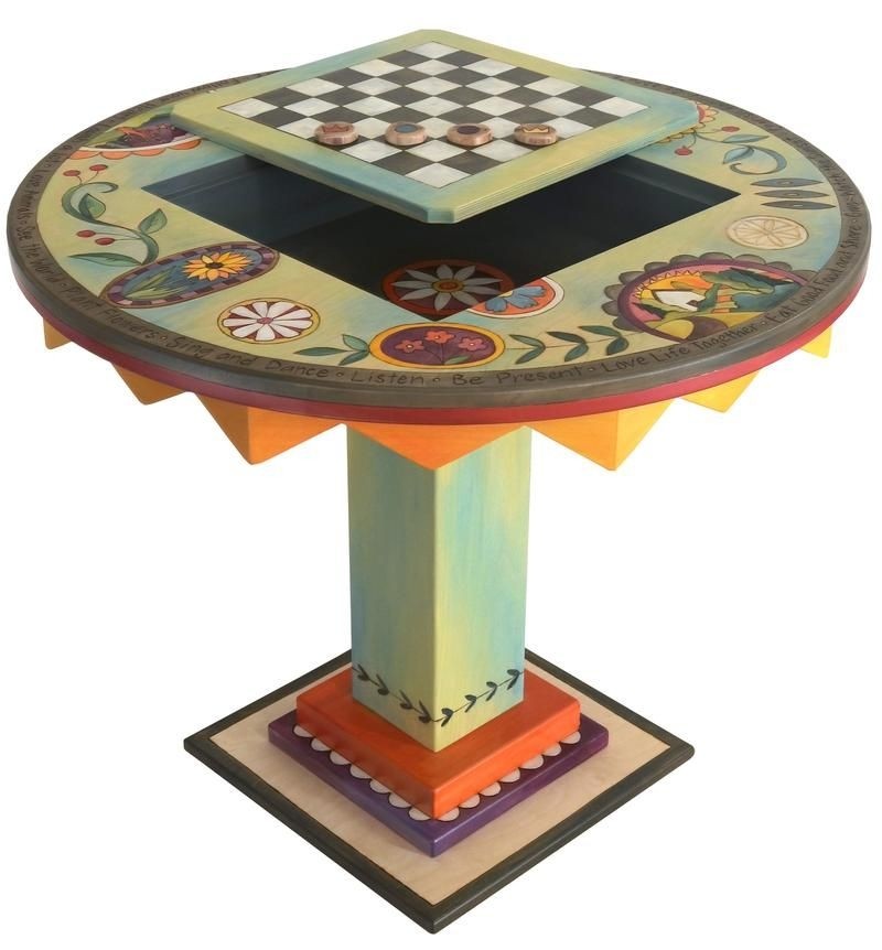 Flip top game table in 2020 painted table tops table