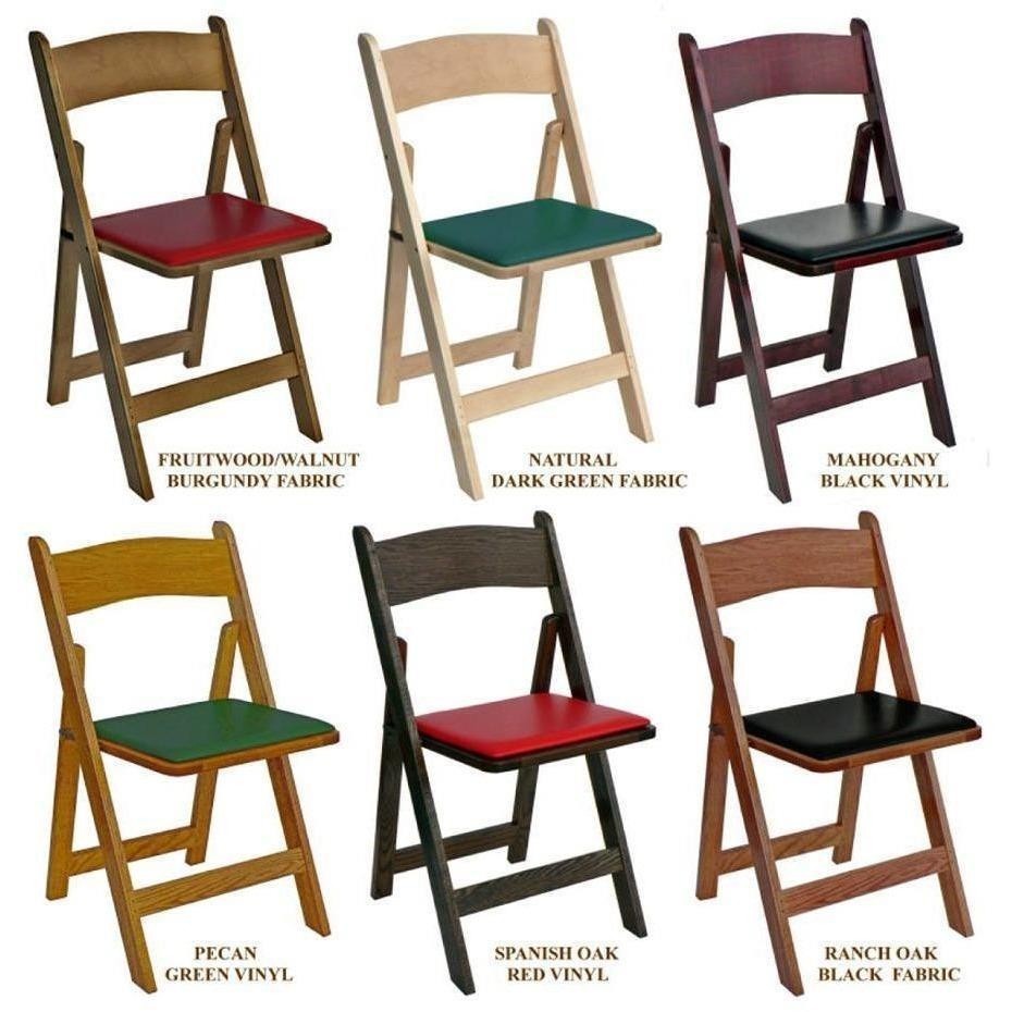 Folding poker table chair 6 wood finishes available by