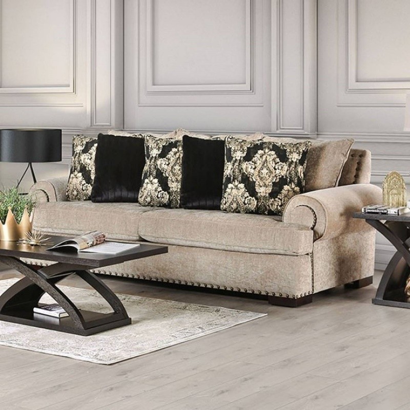 Furniture of america sm9105 yates beige living room set