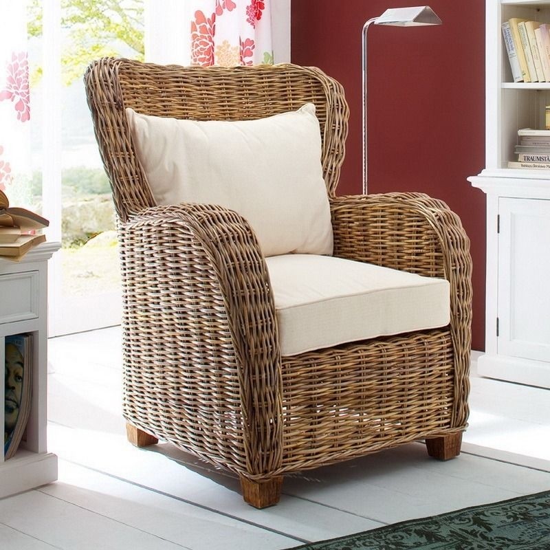 Gabby coastal wicker wingback accent chair patio chairs