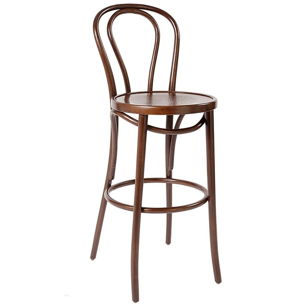 Genuine no 18 bentwood bar stool with back by michael