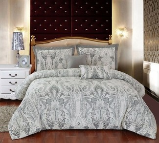 Gray Paisley Comforters - Foter