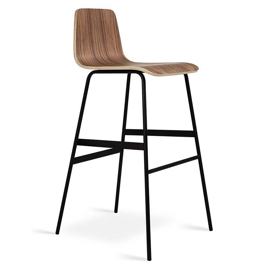 Gus modern lecture bar stool in walnut eurway