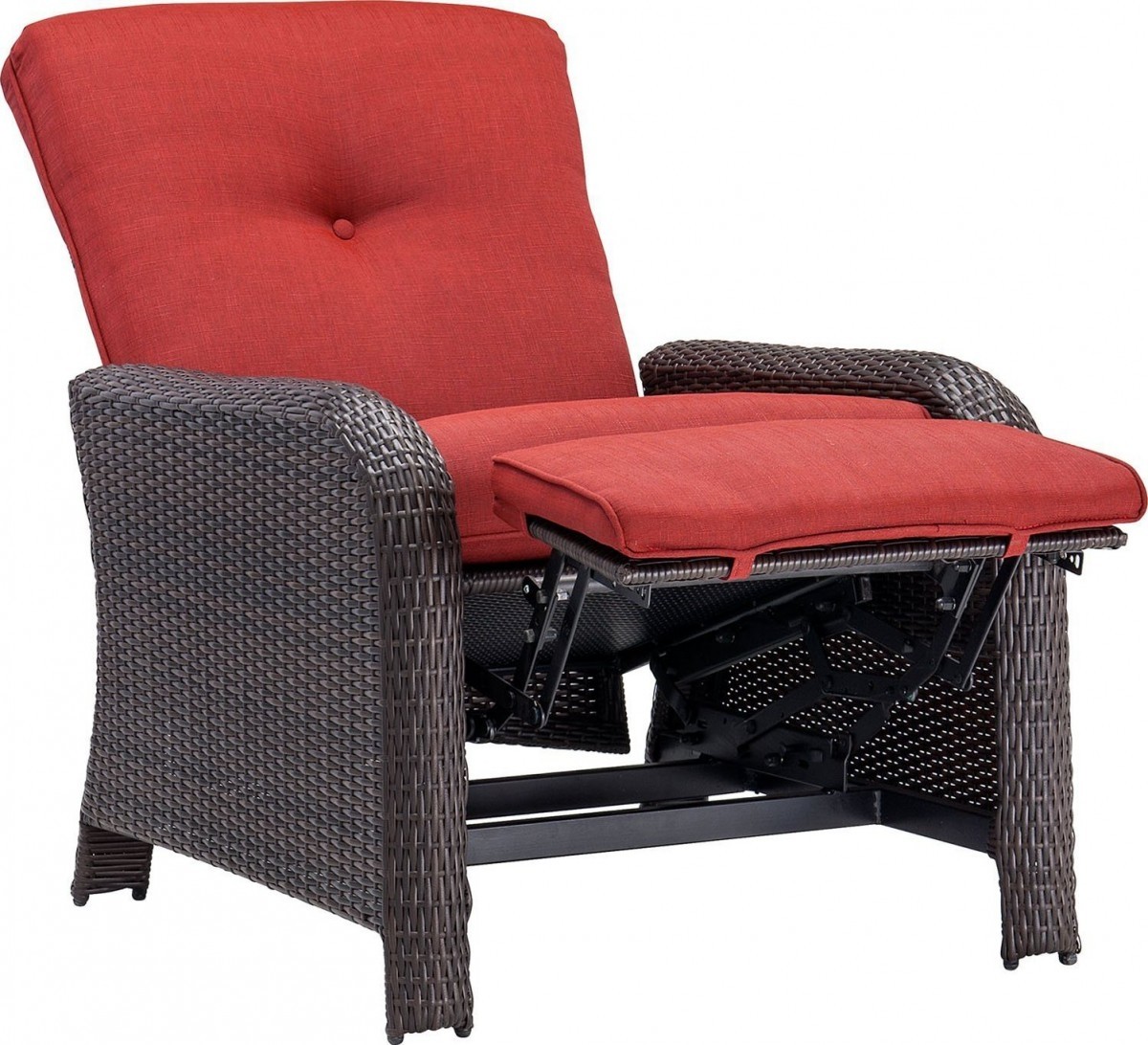 Hanover strathmere luxury wicker outdoor recliner chair 3