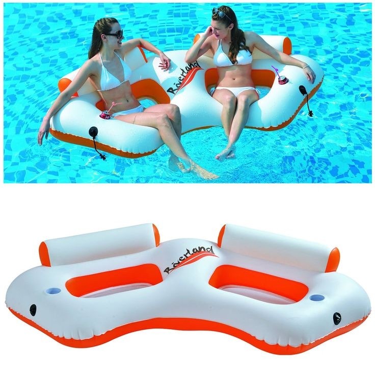 Inflatable swimming pool lounge floats chair adults