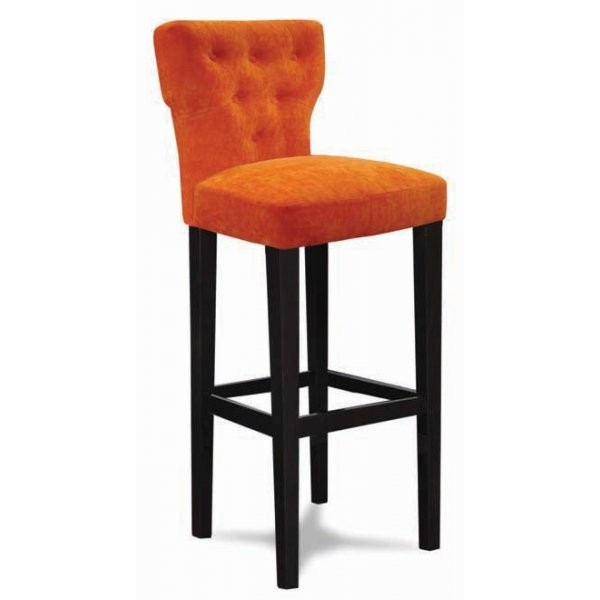 Larga orange upholstered barstool from ultimate contract uk