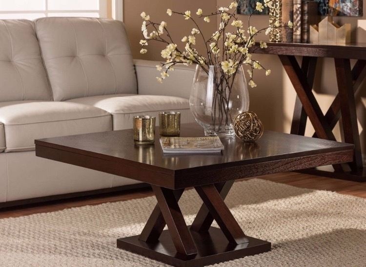 Large square coffee living room contemporary decor table