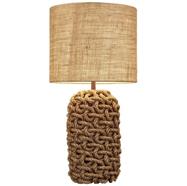 Large thick strand rope table lamp mecox gardens