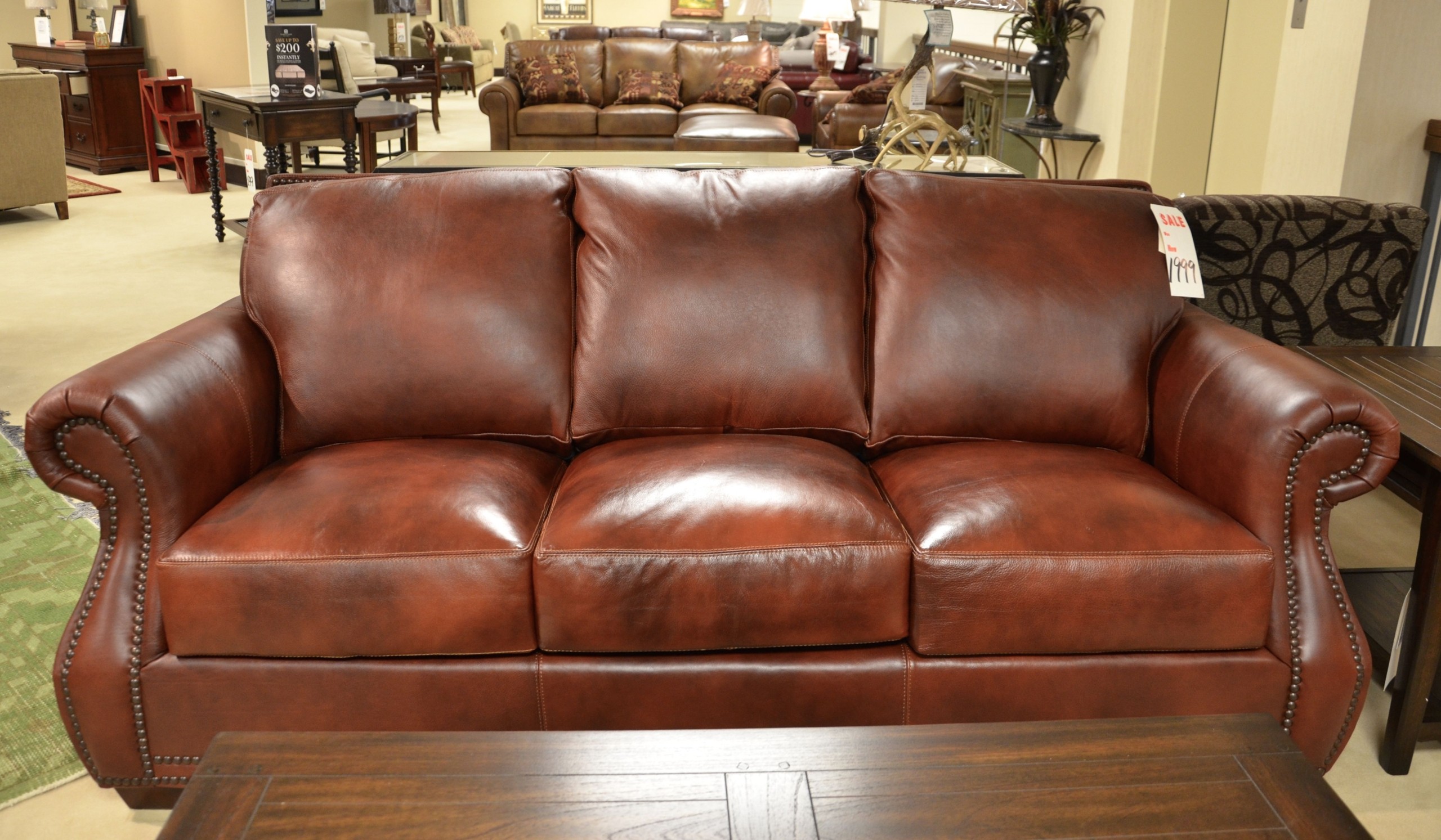 Leather sectional with nail heads zion modern house