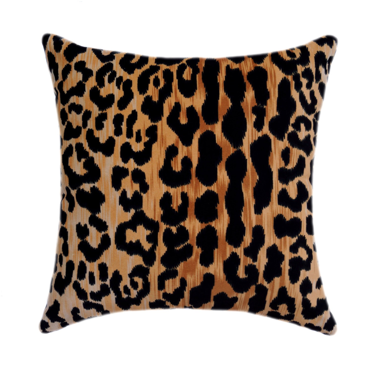 Leopard stuffed throw pillow braemore jamil natural cotton 1