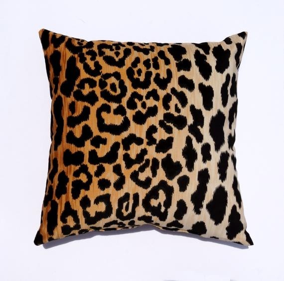 Leopard throw pillow braemore jamil natural by
