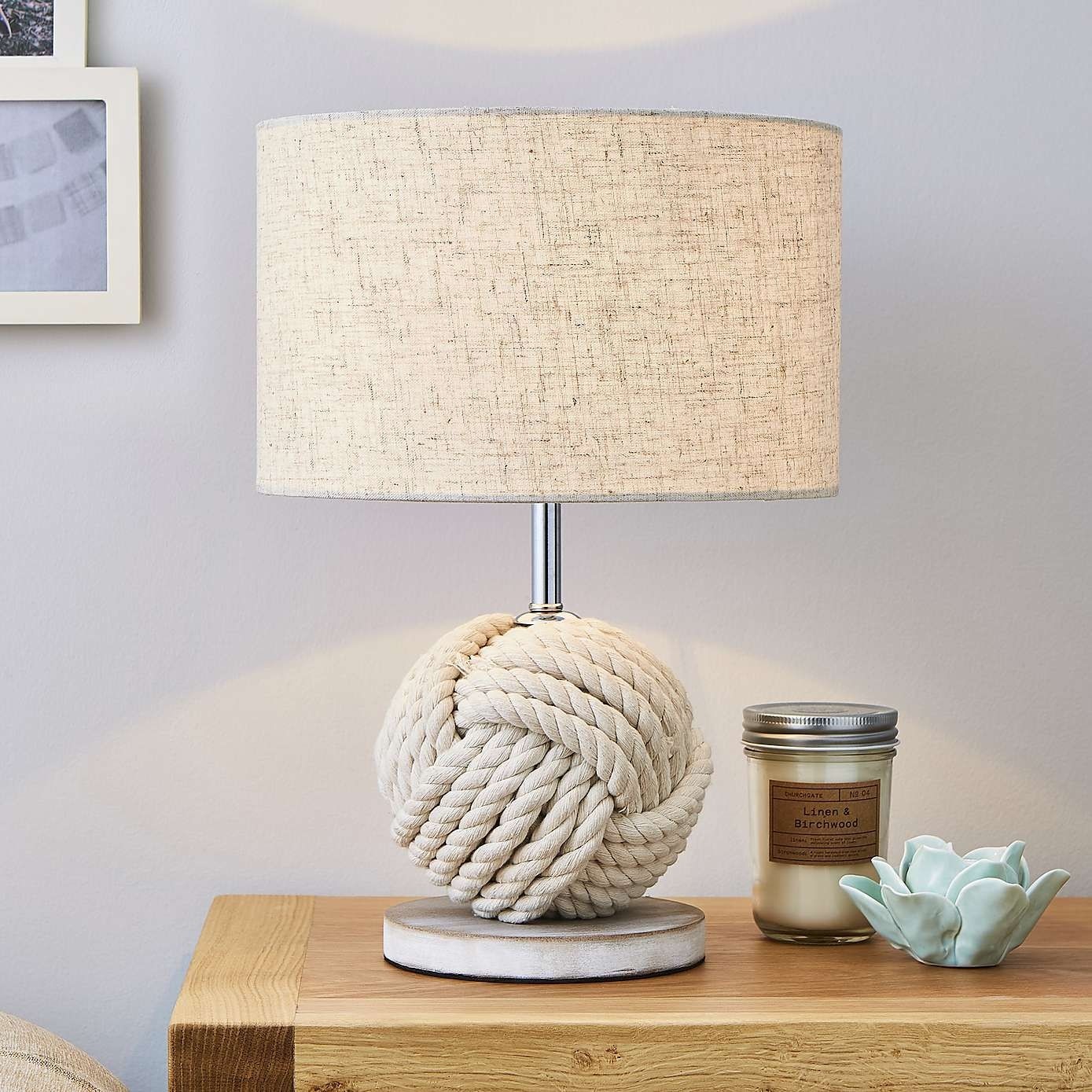 Lina rope base table lamp table lamp bedside table