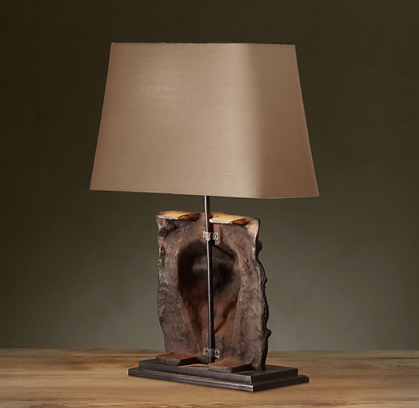 Lions head table lamp