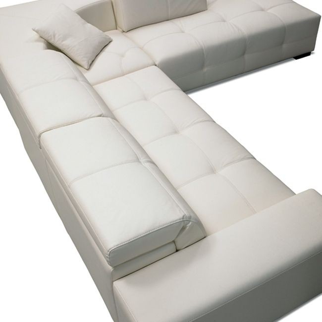 London white leather sectional sofa sleeper leather