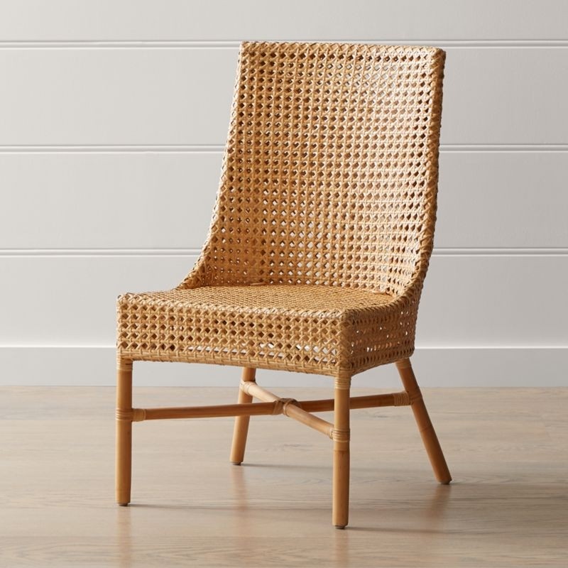 Maluku natural rattan dining side chair reviews crate 1