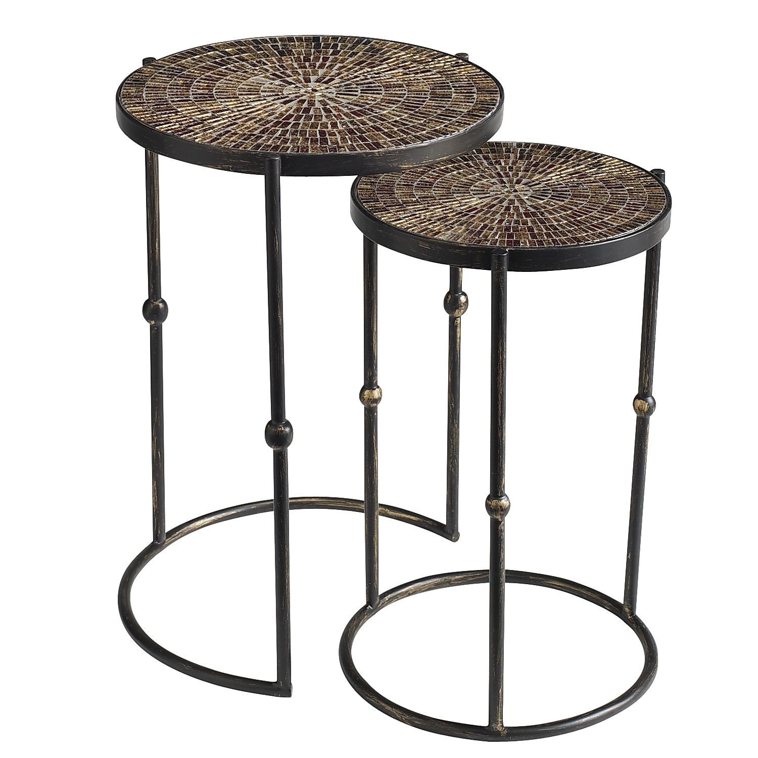 Mosaic gold nesting tables pier1
