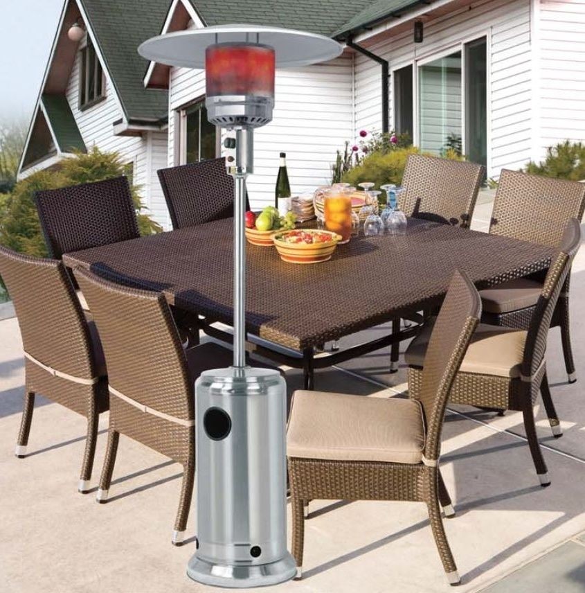 Mushroom stainless steel patio heater with images