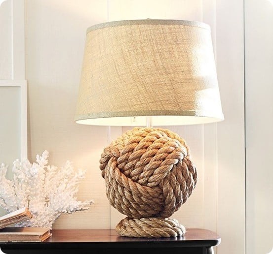 Nautical rope knot lamp for 25