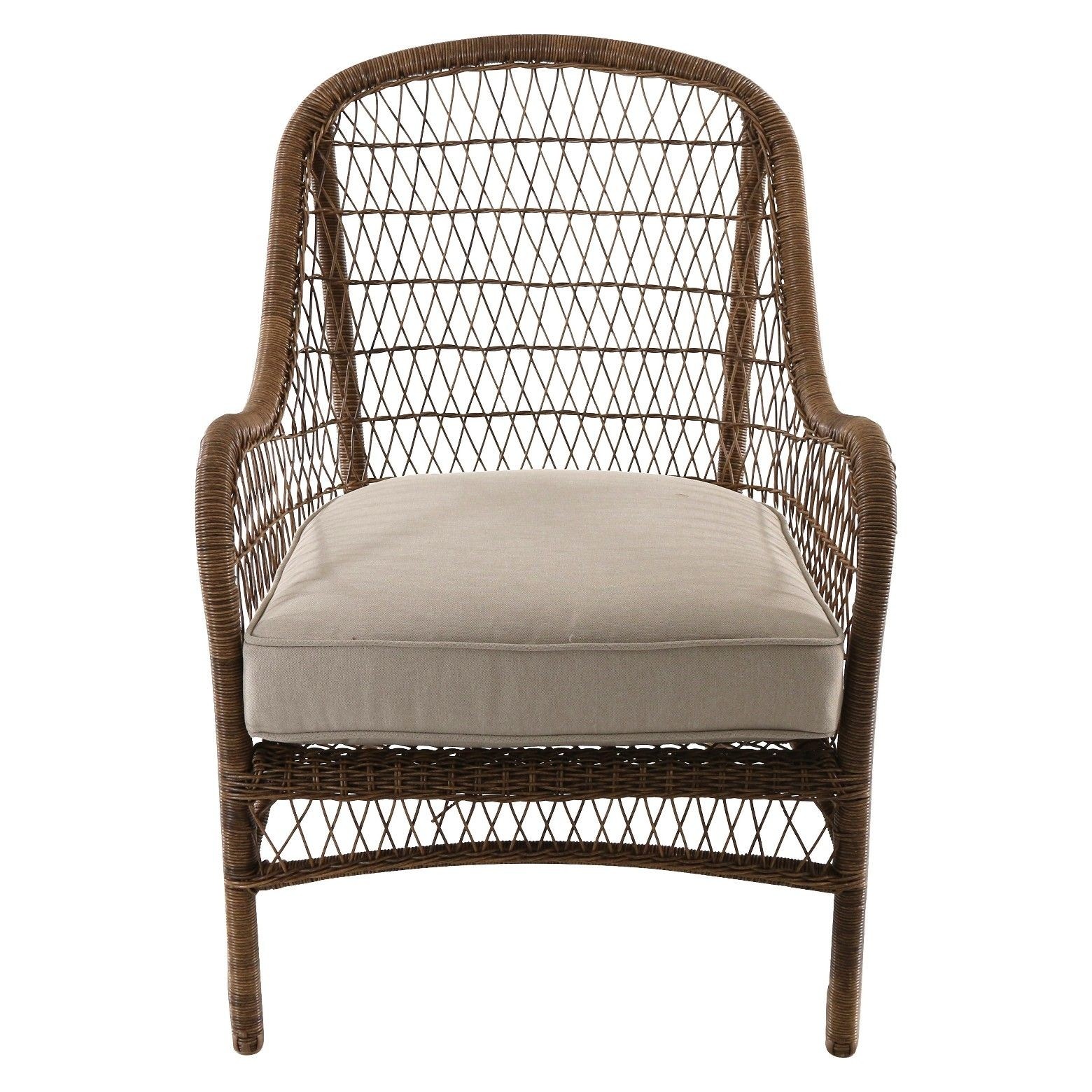 Open weave wicker patio accent chair tan threshold