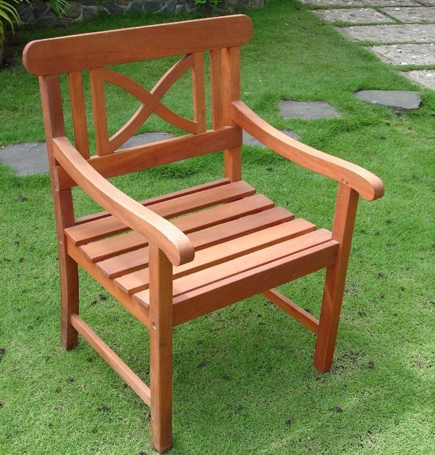 Outdoor wood arm chair traditional outdoor lounge chairs