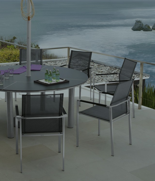 Patioline stainless steel dining sets