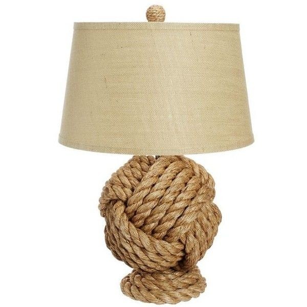 Pottery barn rope knot table lamp base rope lamp table
