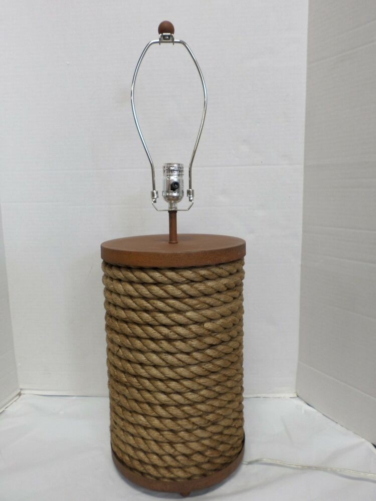 Pottery barn williams sonoma jute rope wrapped lamp base