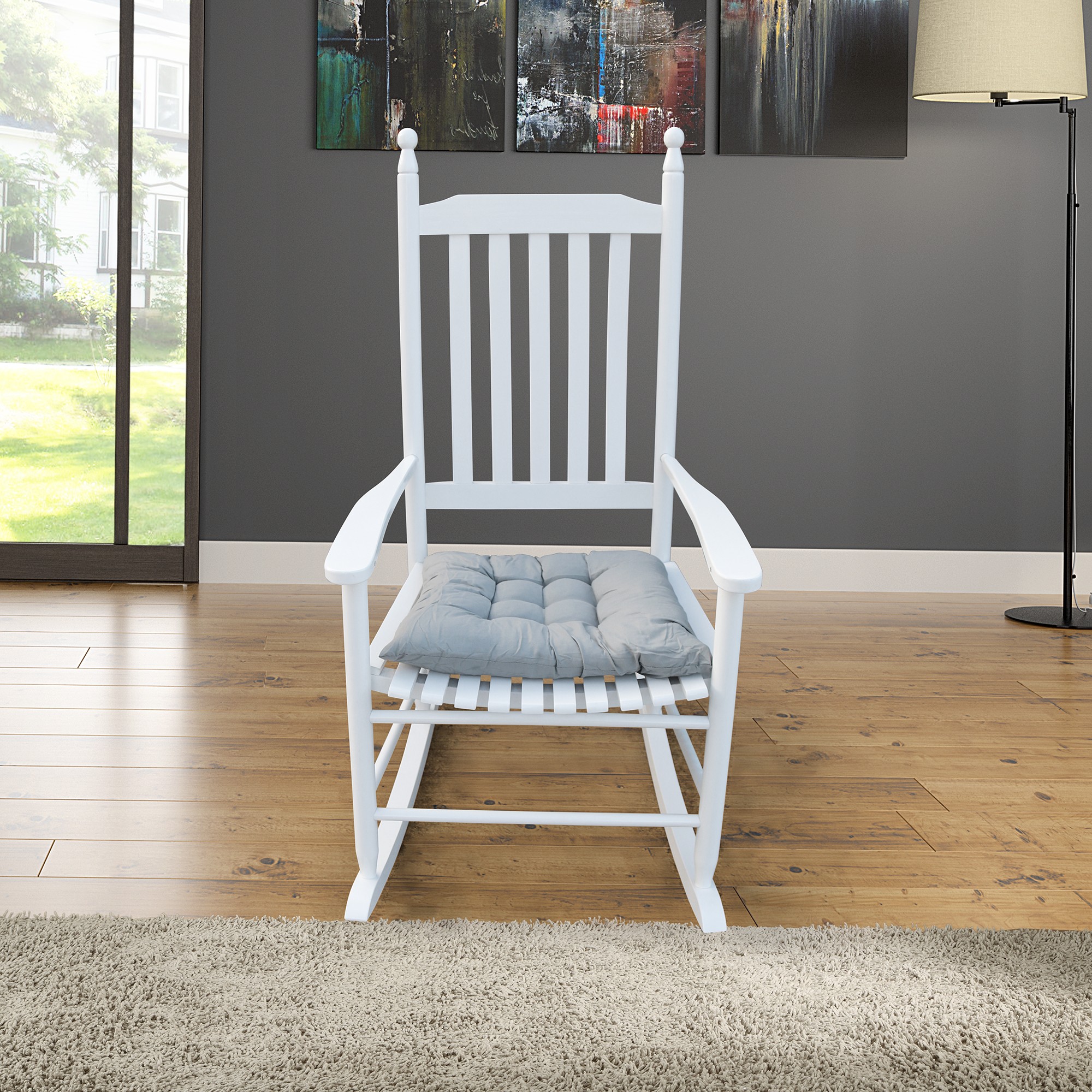 Rocker chair wood rocking chair with cushions indoor 1