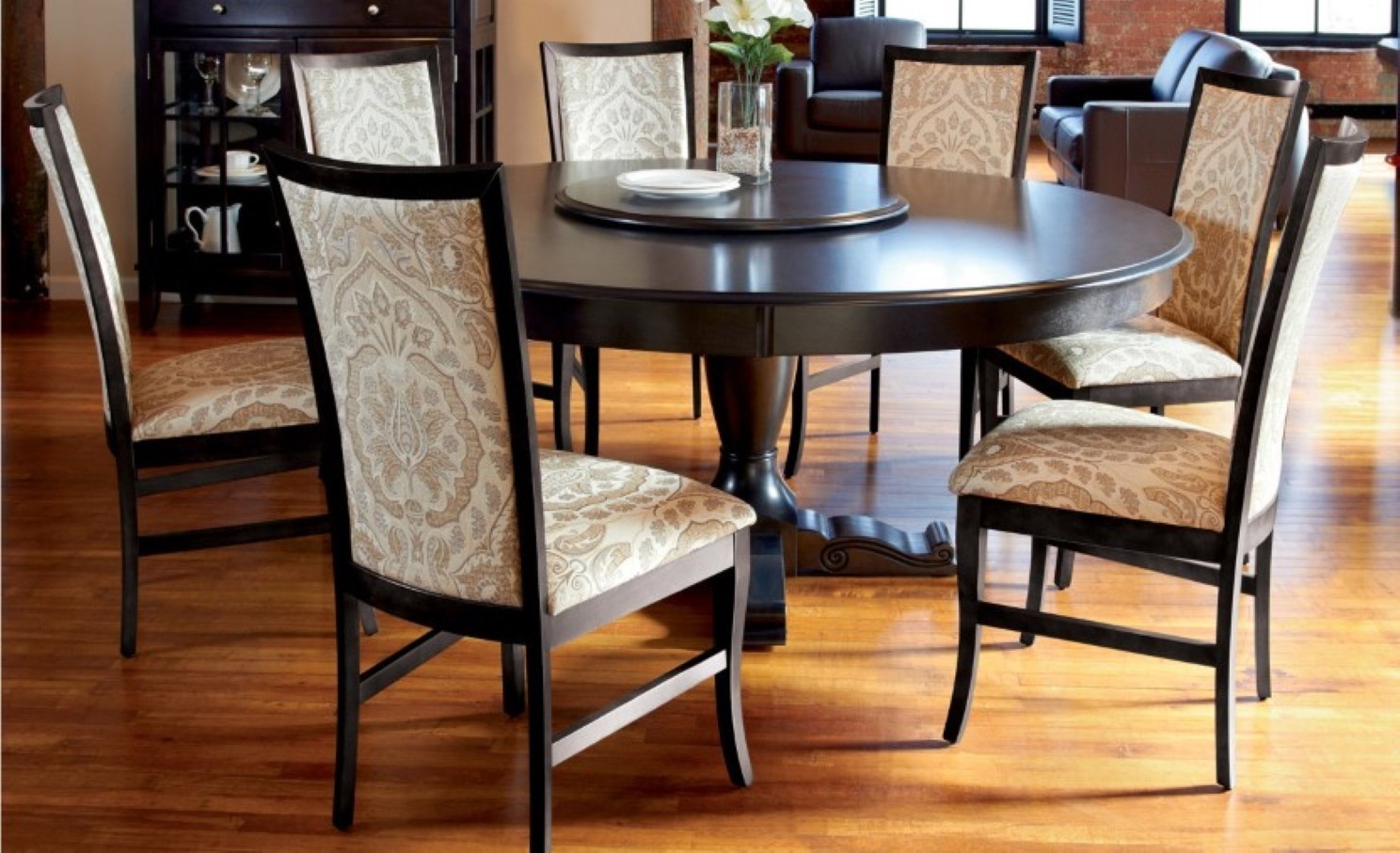 Round dining table set with leaf homesfeed 8