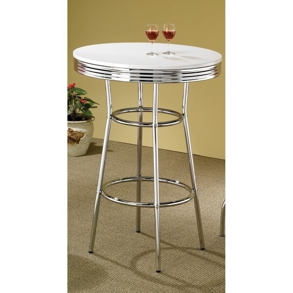 Shop werner contemporary round bar table free shipping
