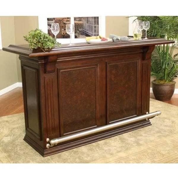Shop willow 74 inch wood home bar on sale free
