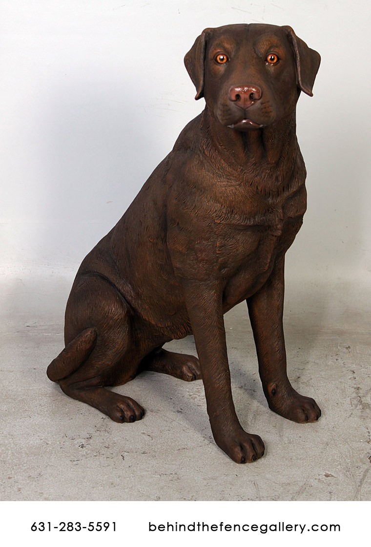 Sitting brown labrador statue labrador dog110098brownh
