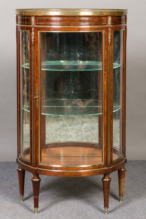 Small french vitrine display cabinet antiques atlas 1