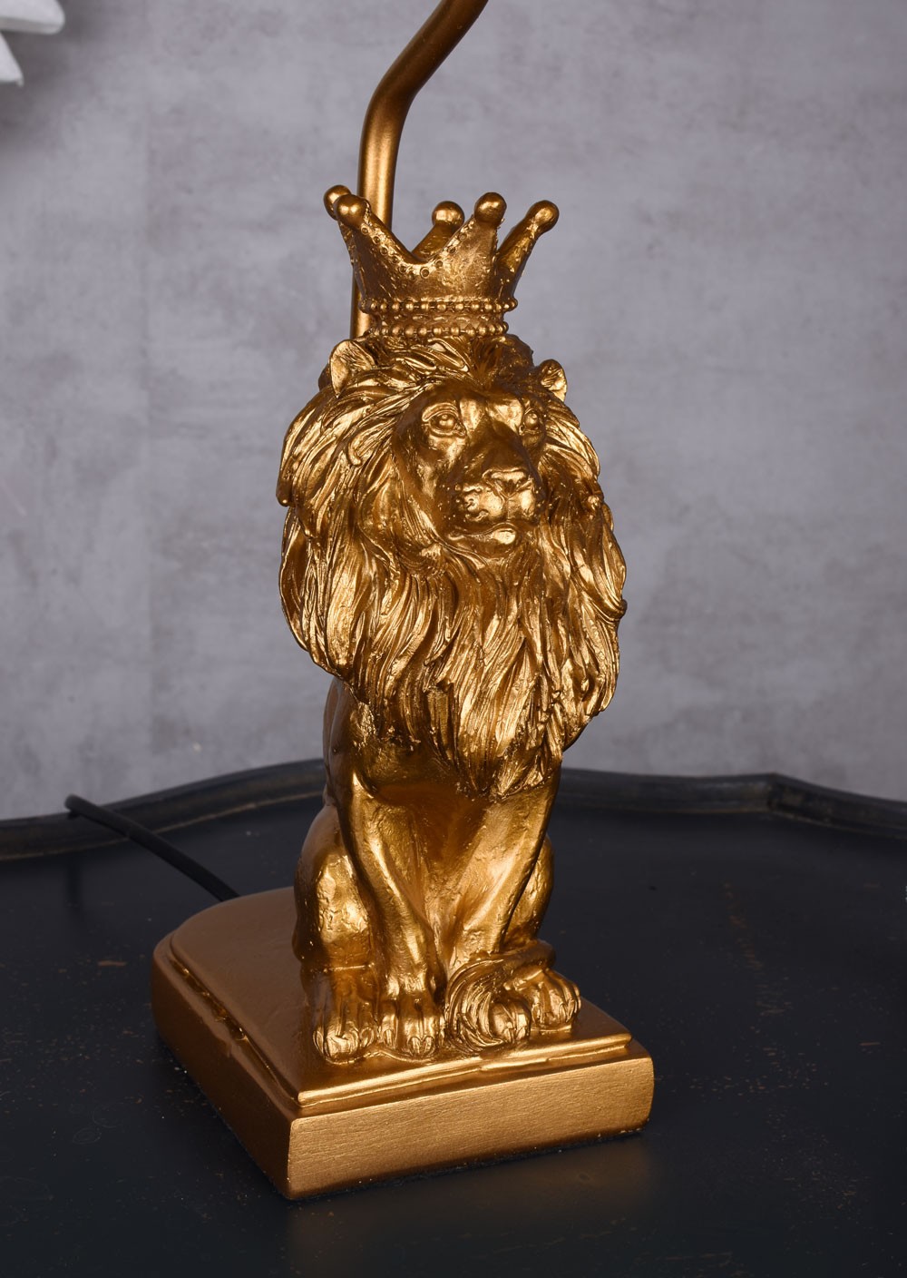 Table desk lamp lowenfigur black gold bedside lamp lion 50