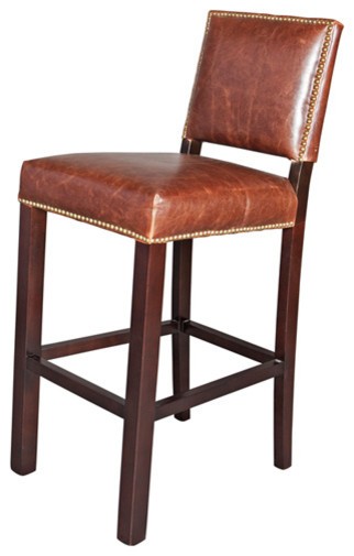 Top grain leather dining chairs leather bar stools
