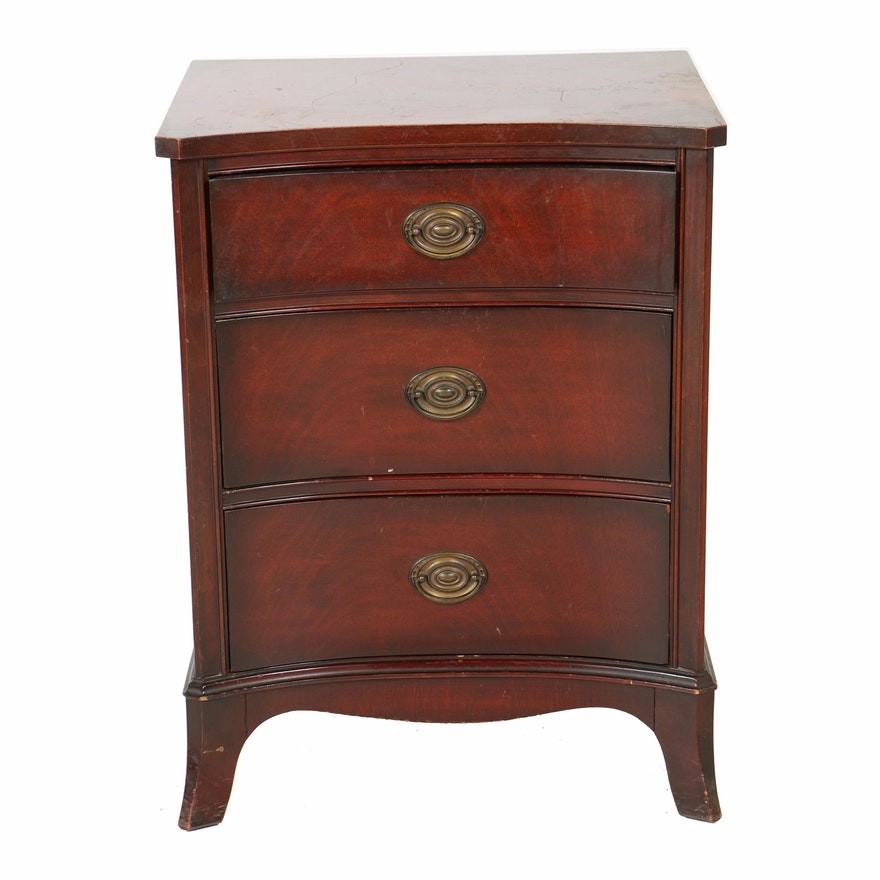 Vintage federal style mahogany nightstand by white fine
