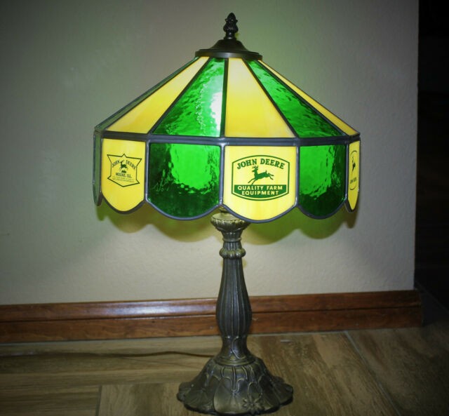 Vintage john deere tiffany style table lamp must see ebay