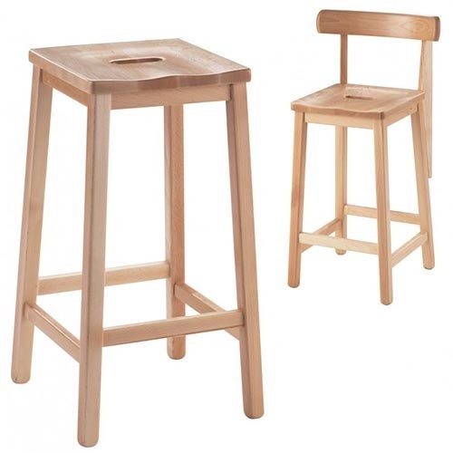Wooden laboratory stools