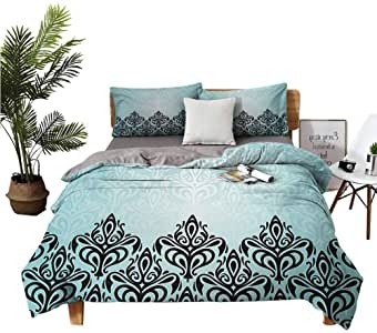 Amazon com damask sheet set 3 piece set comforter set