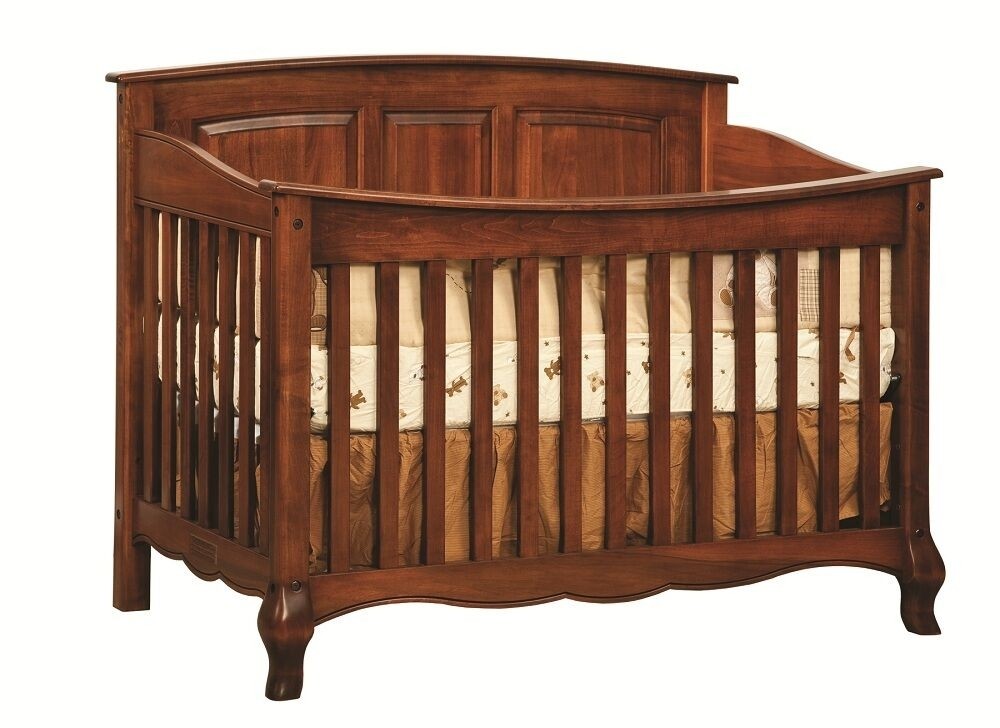 Amish baby furniture crib changer solid wood nursery set