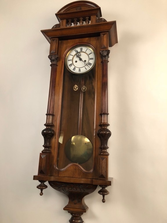 Beautiful german vienna regulator long wall clock 1
