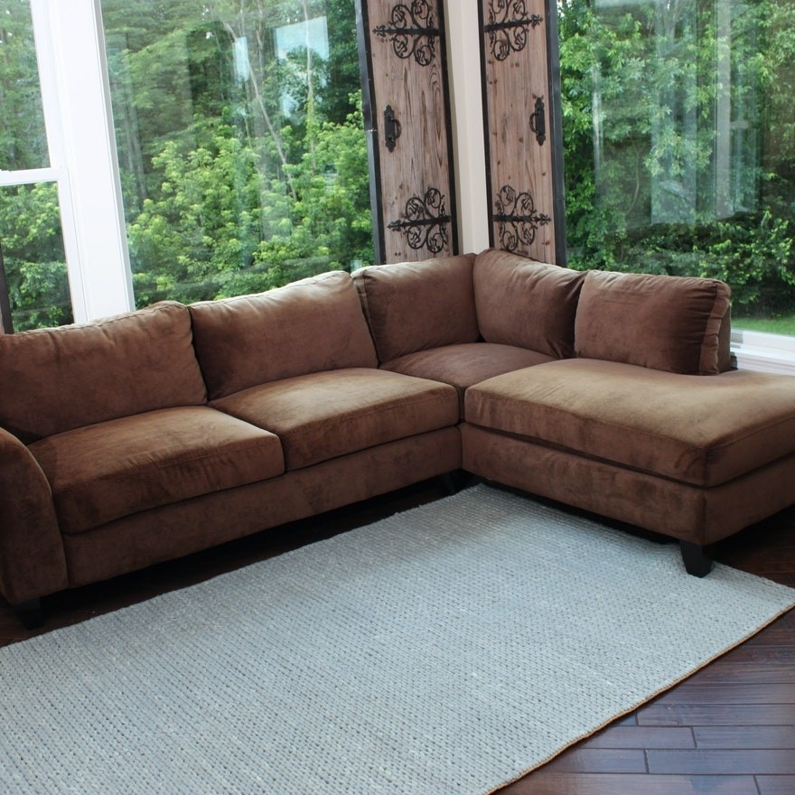 Contemporary microfiber sectional sofa ebth