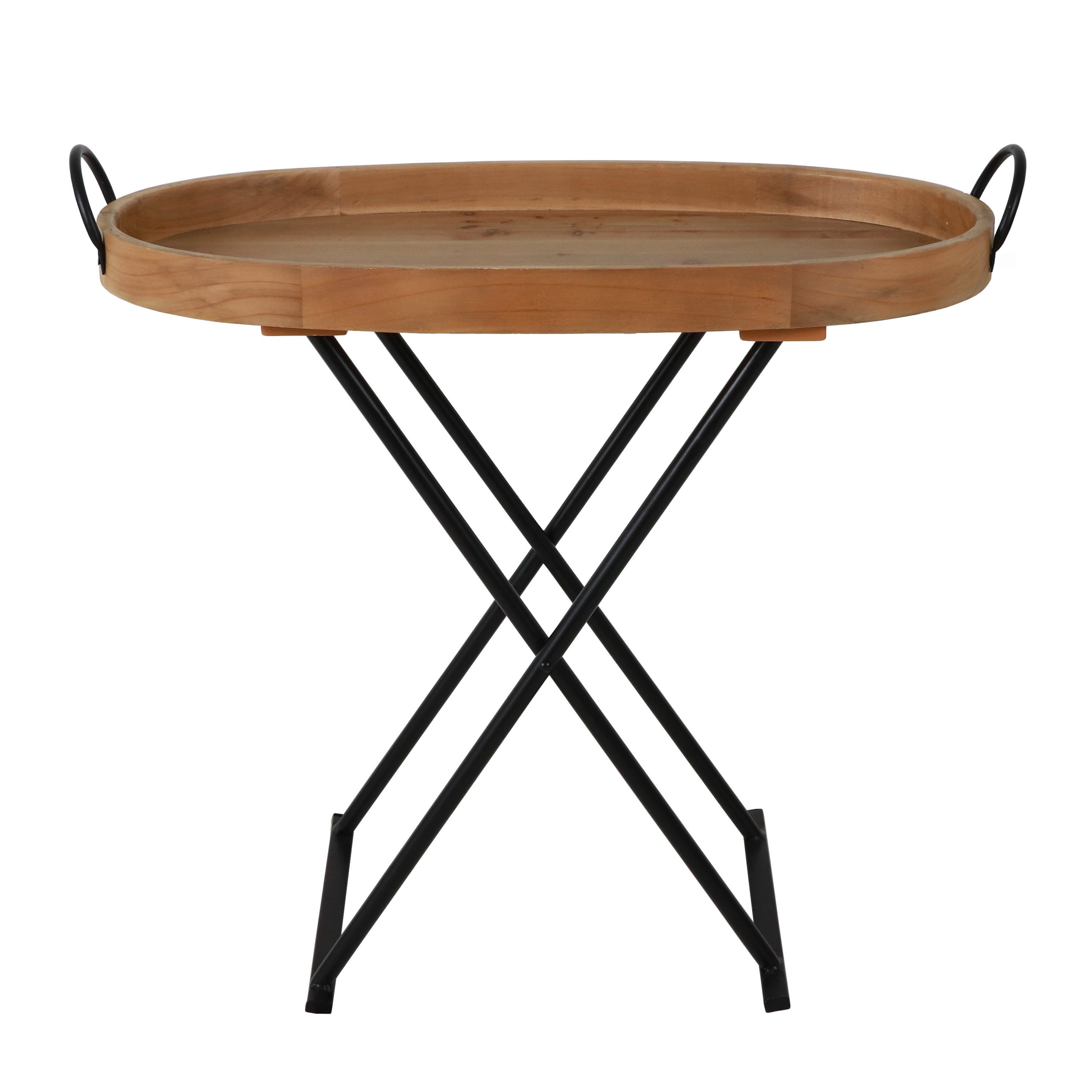 Daphne oval wood tray top folding table