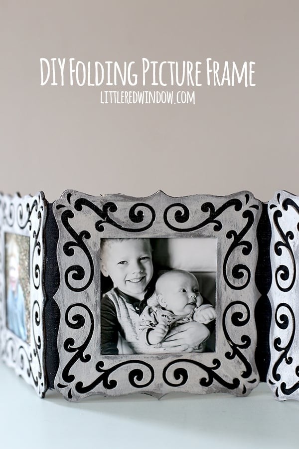 Diy folding picture frame little red window